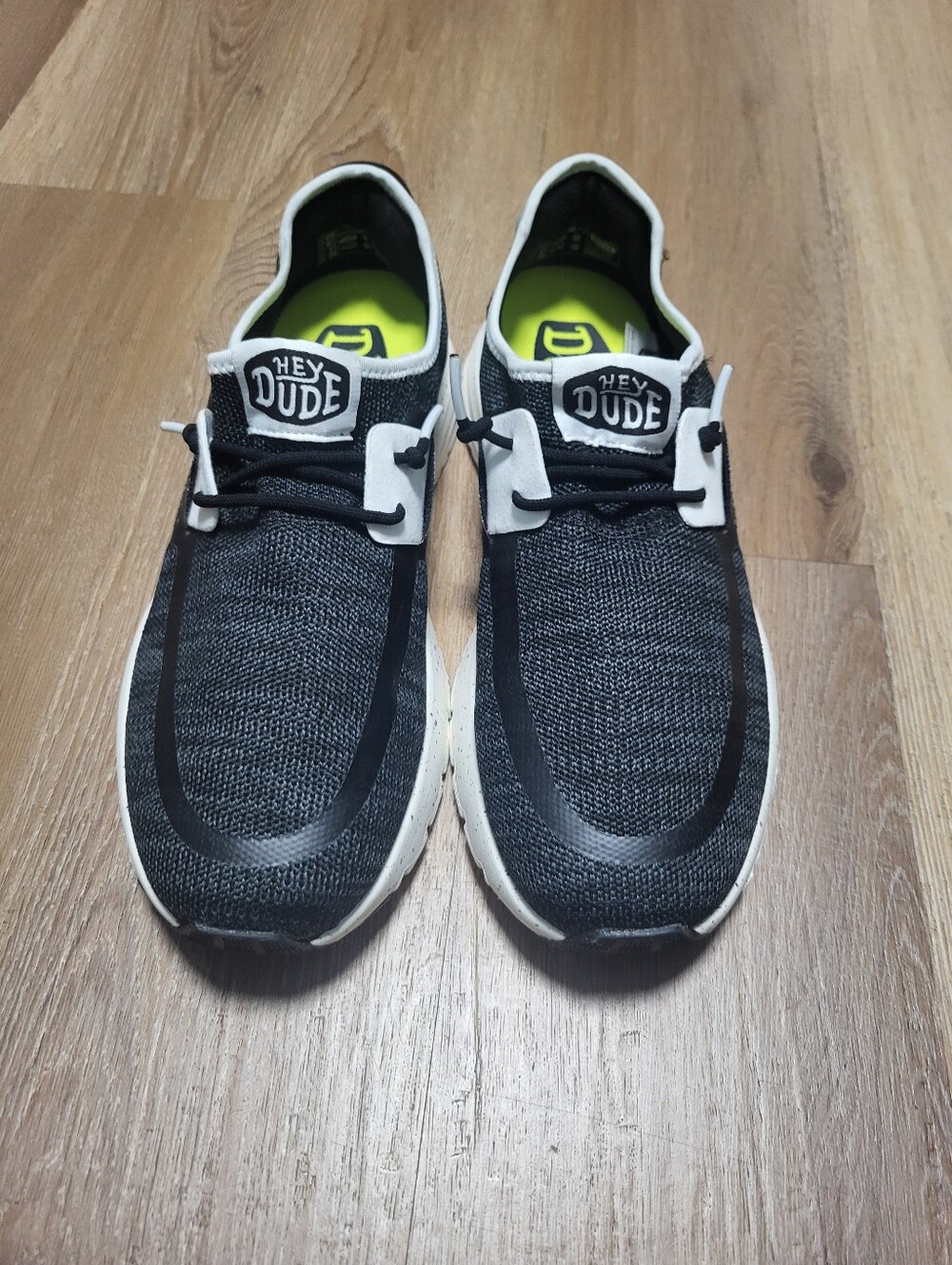Hey Dude Men’s Size 8 Black and White Sku 40714-066 Sirocco M Sport Mode Sneaker